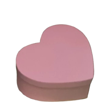 VIRÁGDOBOZ  RÓZSASZÍNŰ,  SZÍV  ALAKÚ  21×8 CM