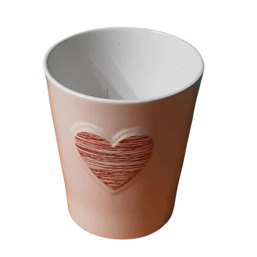 KASPÓ BORDÓ  SZÍVES  12  CM  FEHÉR