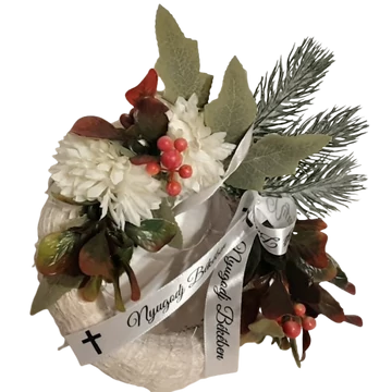 KEGYELETI  KOSZORÚ 15  CM  ALAPON