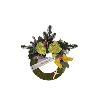 KEGYELETI  KOSZORÚ  25  CM  ALAPON