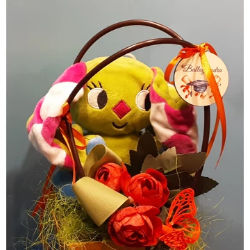 BALLAGÁSI  KOCKÁS  FÜLŰ NYÚL  TÁSKÁBAN  36×20  CM