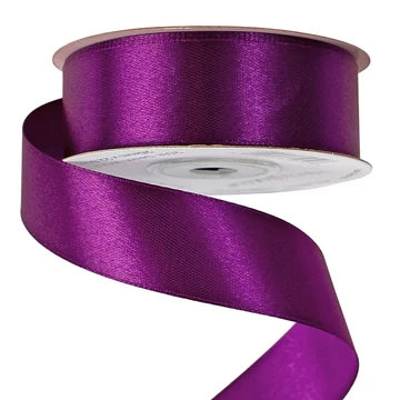 SZATÉN  DÍSZÍTŐ  SZALAG  25MM × 10  M  -  SÖTÉT  IBOLYA
