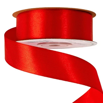 SZATÉN  DÍSZÍTŐ  SZALAG  25  MM × 20  M  -  PIROS