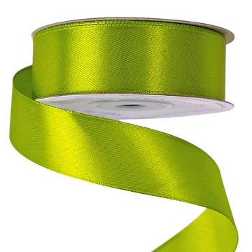 SZATÉN  DÍSZÍTŐ  SZALAG  25MM × 10  M  -  TEA  ZÖLD