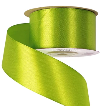 SZATÉN  DÍSZÍTŐ  SZALAG  34   MM × 10  M  -  TEAZÖLD