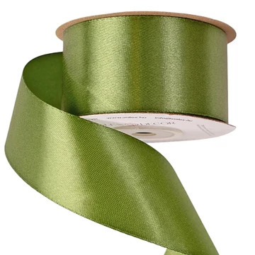 SZATÉN  DÍSZÍTŐ  SZALAG  38  MM × 10  M  ‐  MOHAZÖLD