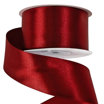 SZATÉN  DÍSZÍTŐ  SZALAG  38  MM × 10  M  -  BORDÓ
