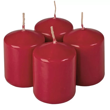 GYERTYA - KÉSZLET  BORDÓ  LAKK  7×4 CM