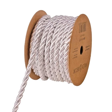 DEKOR  ZSINÓR  5  MM × 5  M  -  FÉNYES  FEHÉR