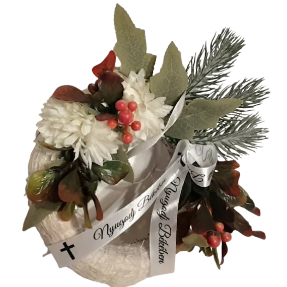 KEGYELETI  KOSZORÚ 15  CM  ALAPON