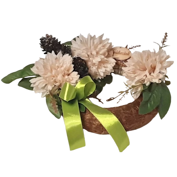 KEGYELETI  KOSZORÚ  20  CM  ALAPON