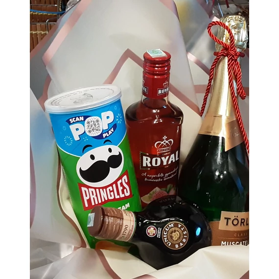 PARTYKOSÁR  ROYAL  VODKA  EPER - CITROMOSSAL