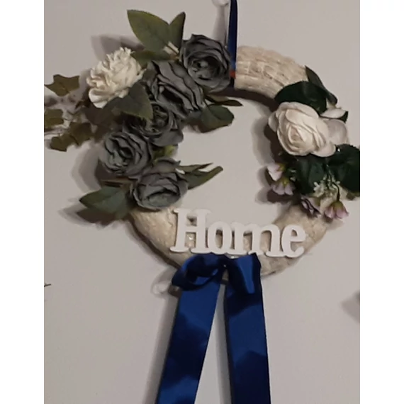 KOPOGTATÓ , AJTÓDÍSZ  25  CM  TENGERÉSZ  KÉK