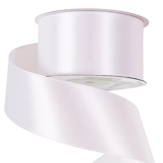 SZATÉN  DÍSZÍTŐ  SZALAG  38  MM × 10  M  -  FEHÉR