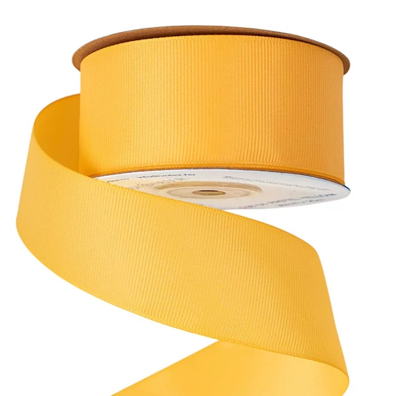 RIPSZ  DÍSZÍTŐ  SZALAG  38  MM × 10  M - PASZTELL  SÁRGA