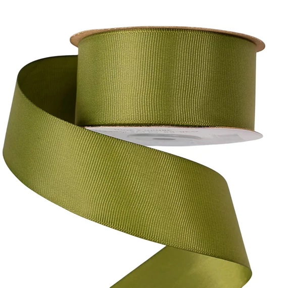 RIPSZ  DÍSZÍTŐ  SZALAG  38  MM × 10  M - OLIVA  ZÖLD