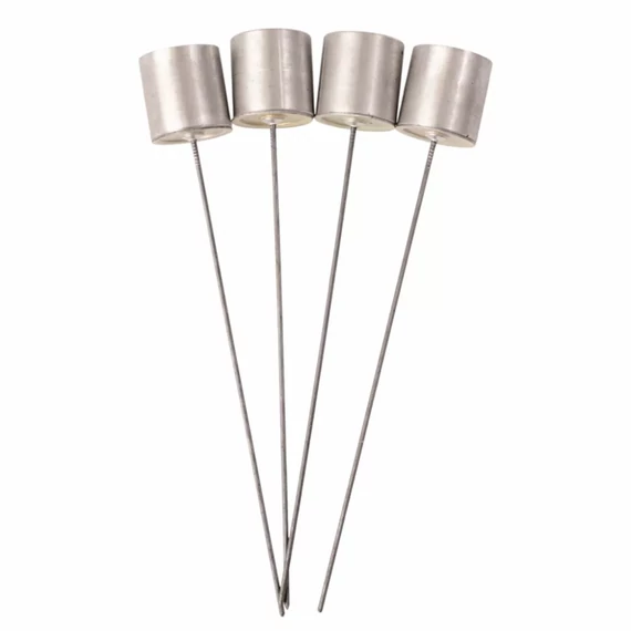 GYERTYATÜSKE  SZETT  ALUMINIUM  SZÁLAS  GYERTYÁHOZ  4  DB  2,2  CM  GYERTYÁHOZ