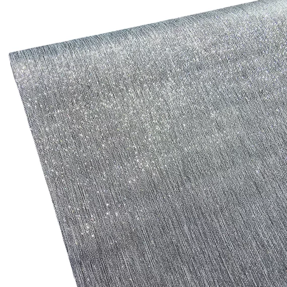 METÁL  VÁSZON  DEKORÁCIÓS  ANYAG ASZTALI  FUTÓ  28  CM  ×  5  M  EZÜST  AaKCIÓS  ÁR  !!!!!